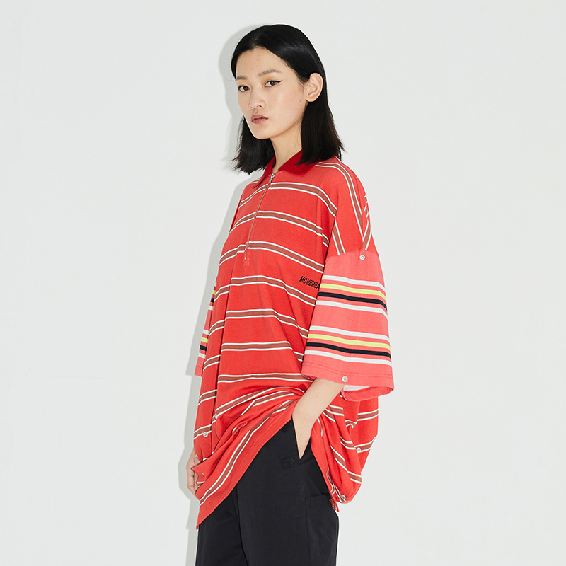 JNBY x REVERB 2020夏季新品休闲POLO衫条纹撞色短袖T恤RK2630030